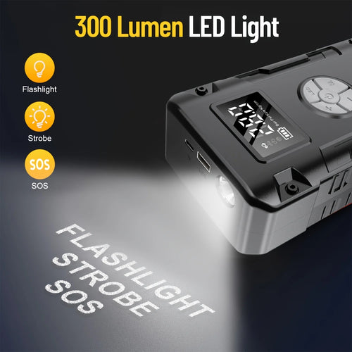 5-in-1 Heavy-Duty Portable Power Station 9000/7000/5000A Emergency Car Jump Starter