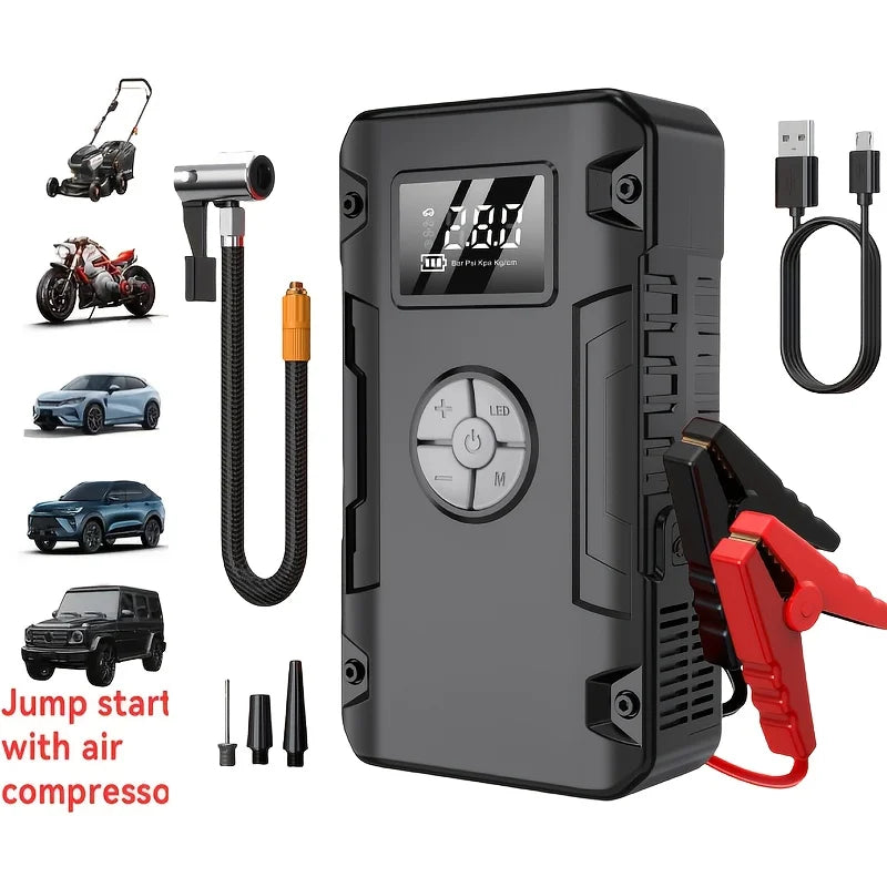 5-in-1 Heavy-Duty Portable Power Station 9000/7000/5000A Emergency Car Jump Starter