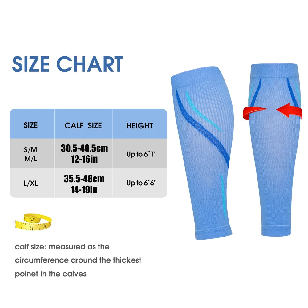 Calf Compression Sleeve Men & Women -20-30mmHg Shin Splint Compression Sleeve Recover Varicose Veins,Torn Calf,Pain Relief