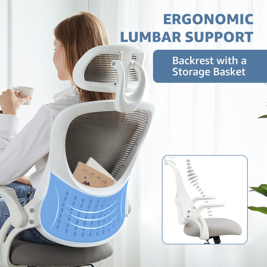 Desk Chair |Adjustable Headrests| Comfortable Lumbar Support
