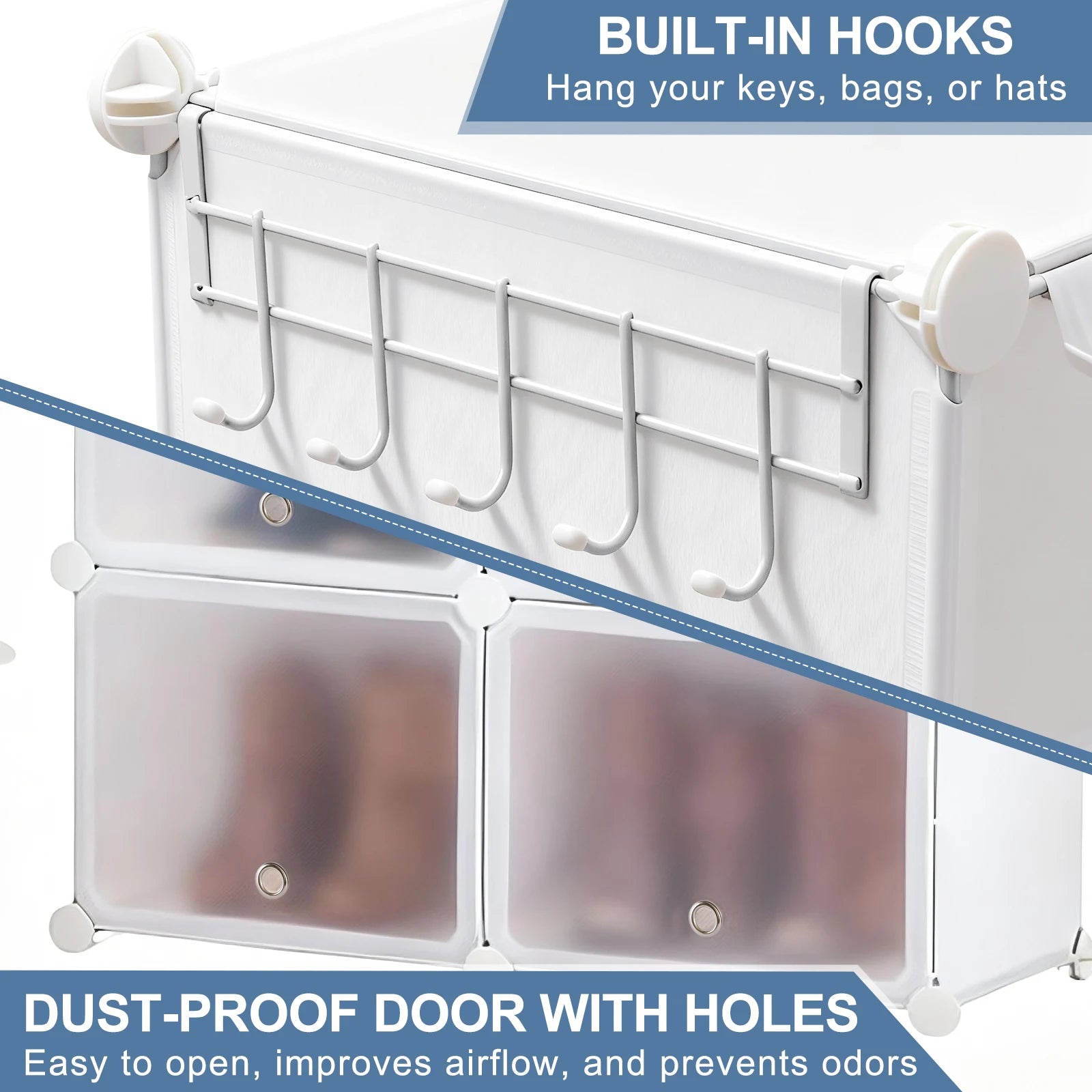 8-Tier Stackable Shoe Storage Cabinet