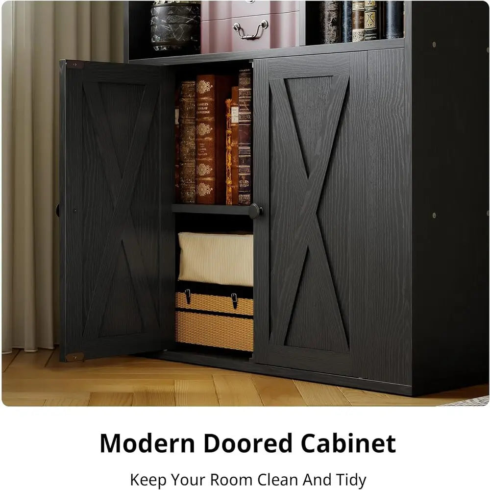 Tall Bookshelf with Storage