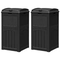 2 Pack 35 Gallon Outdoor Trash Can