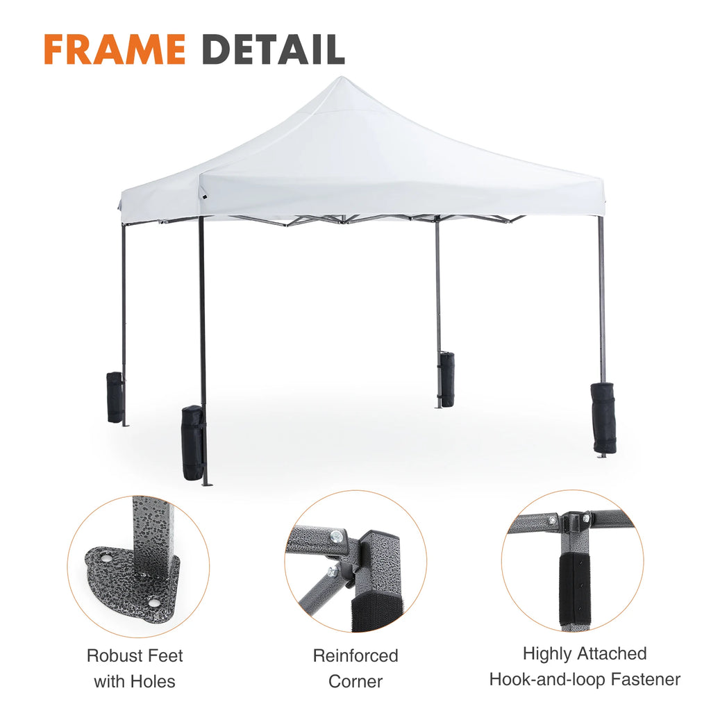 10x10ft Pop Up Outdoor Canopy Tent |Easy Setup|