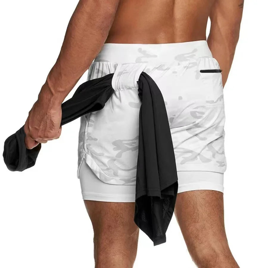Men Gym Sports Shorts 2 In 1