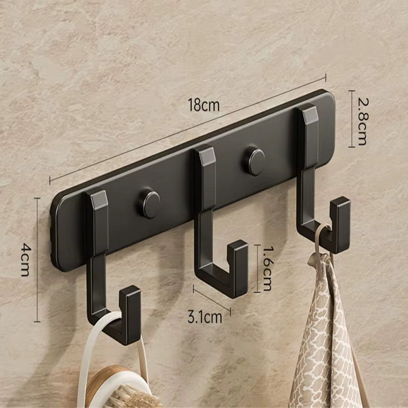 Metal Hooks Holder (Aluminum Key) Coat Clothes Door Holder Rack Hook| Wall Mounted Hanger