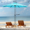 10FT Solar Patio Umbrella with 32 LED Lights UV-Resistant