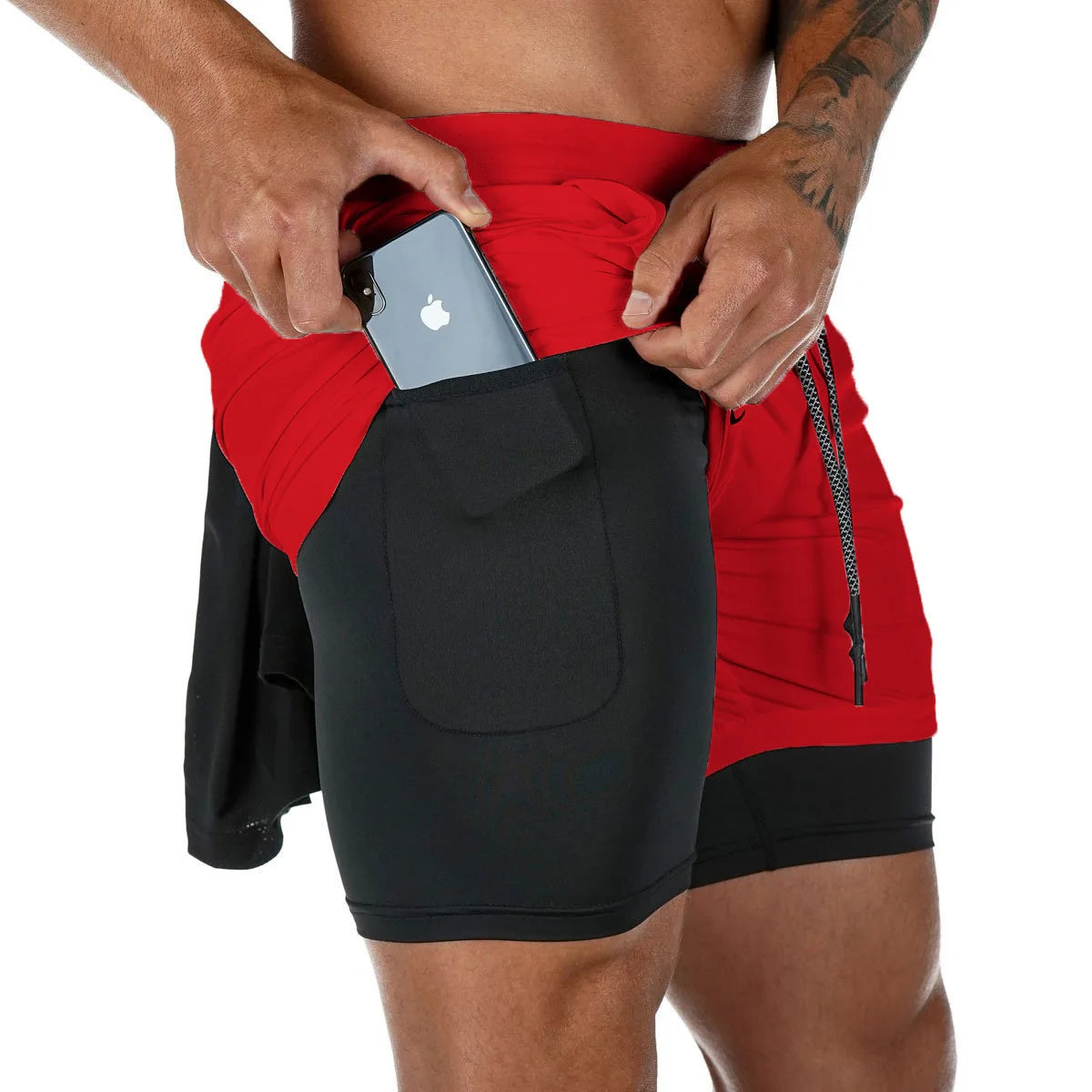 Men Gym Sports Shorts 2 In 1