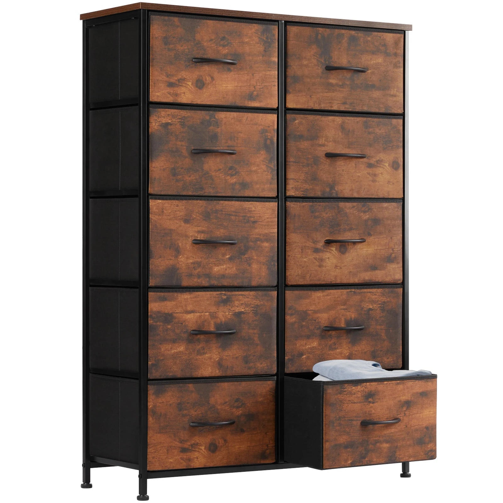 Wardrobe Steel Frame Dresser (with 10 Drawers)