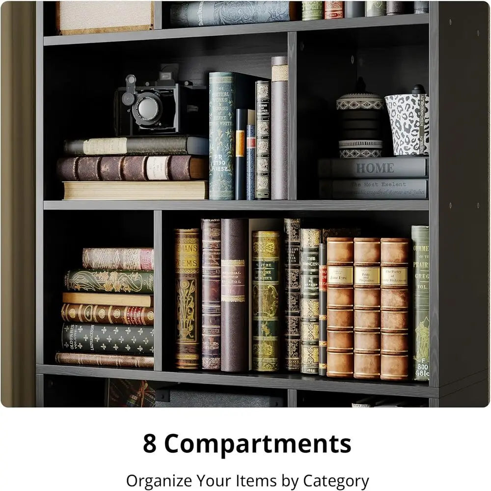 Tall Bookshelf with Storage
