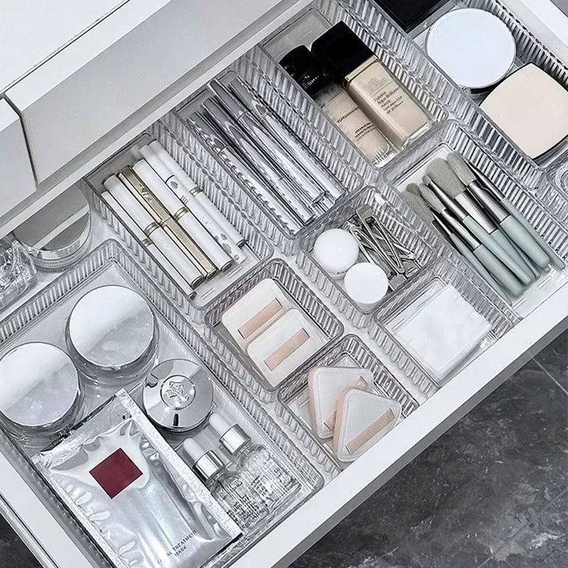 Unlimited Desk Drawer Organizers Set| Plastic Bathroom Storage Makeup Organizer