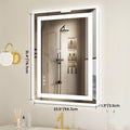 LED Bathroom Vanity Mirror for Wall (Memory Function Tempered Glass with Front Light and Backlit)