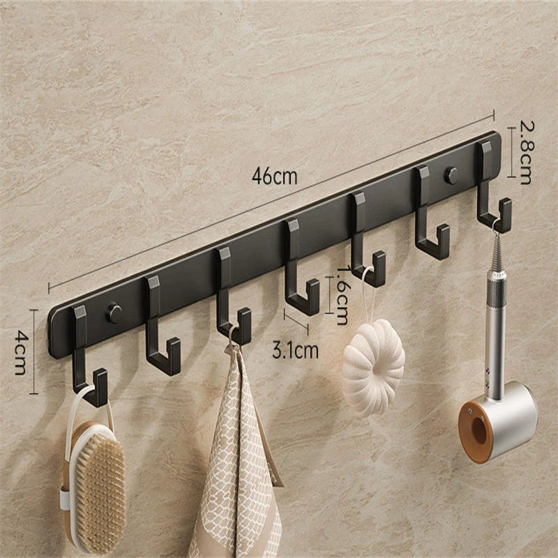 Metal Hooks Holder (Aluminum Key) Coat Clothes Door Holder Rack Hook| Wall Mounted Hanger