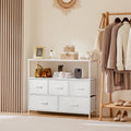 Shoe Cabinet Dresser With 5 Fabric Drawers