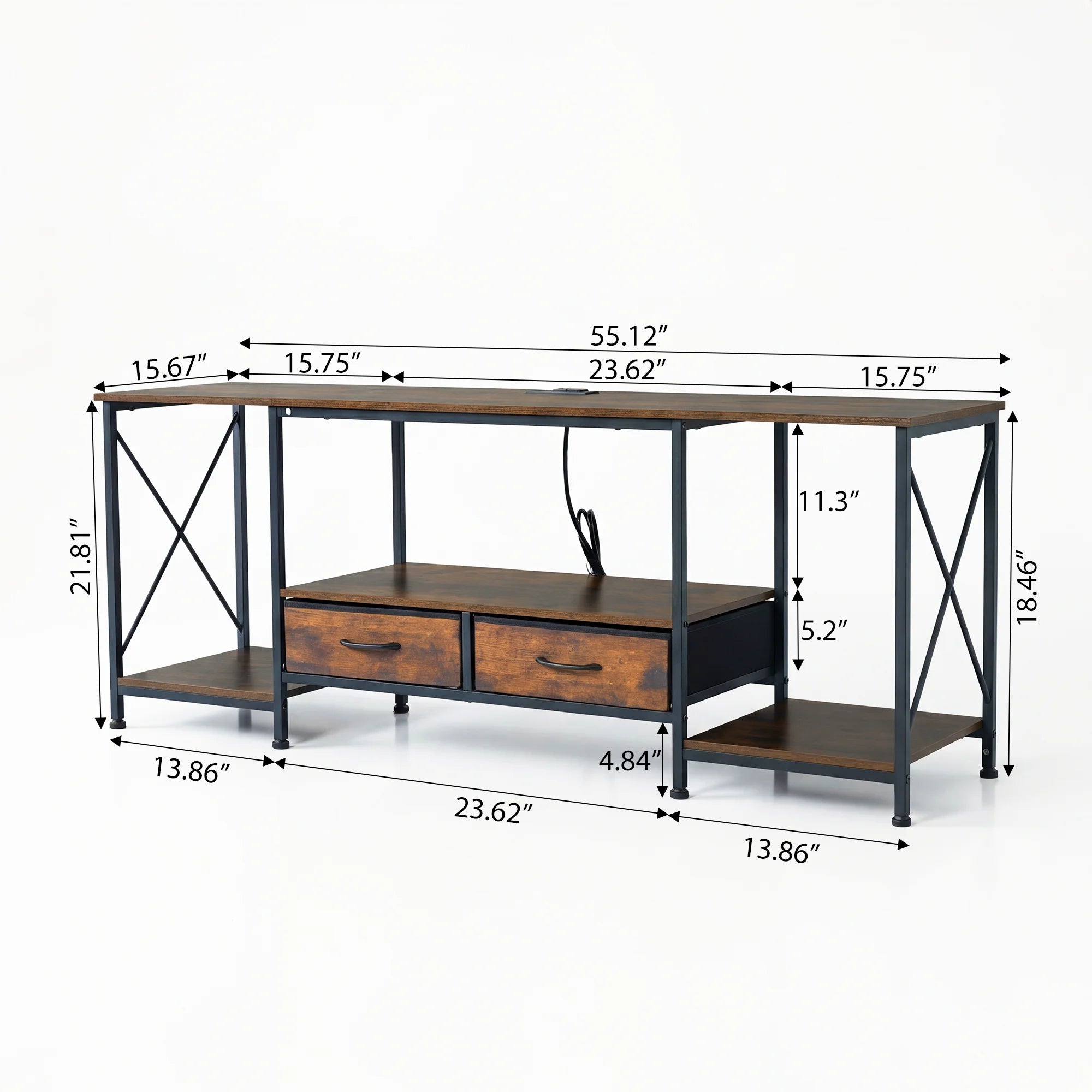 Wooden TV Stand (with Drawers)
