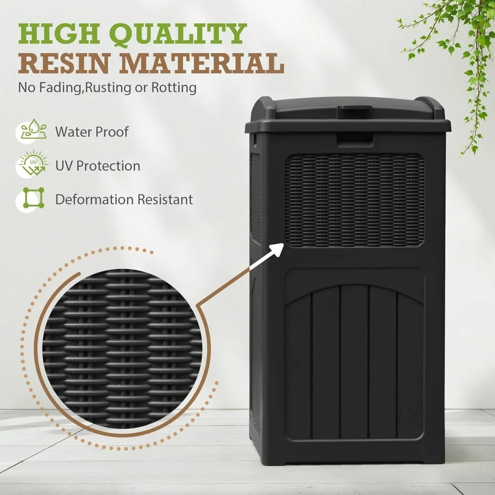 2 Pack 35 Gallon Outdoor Trash Can