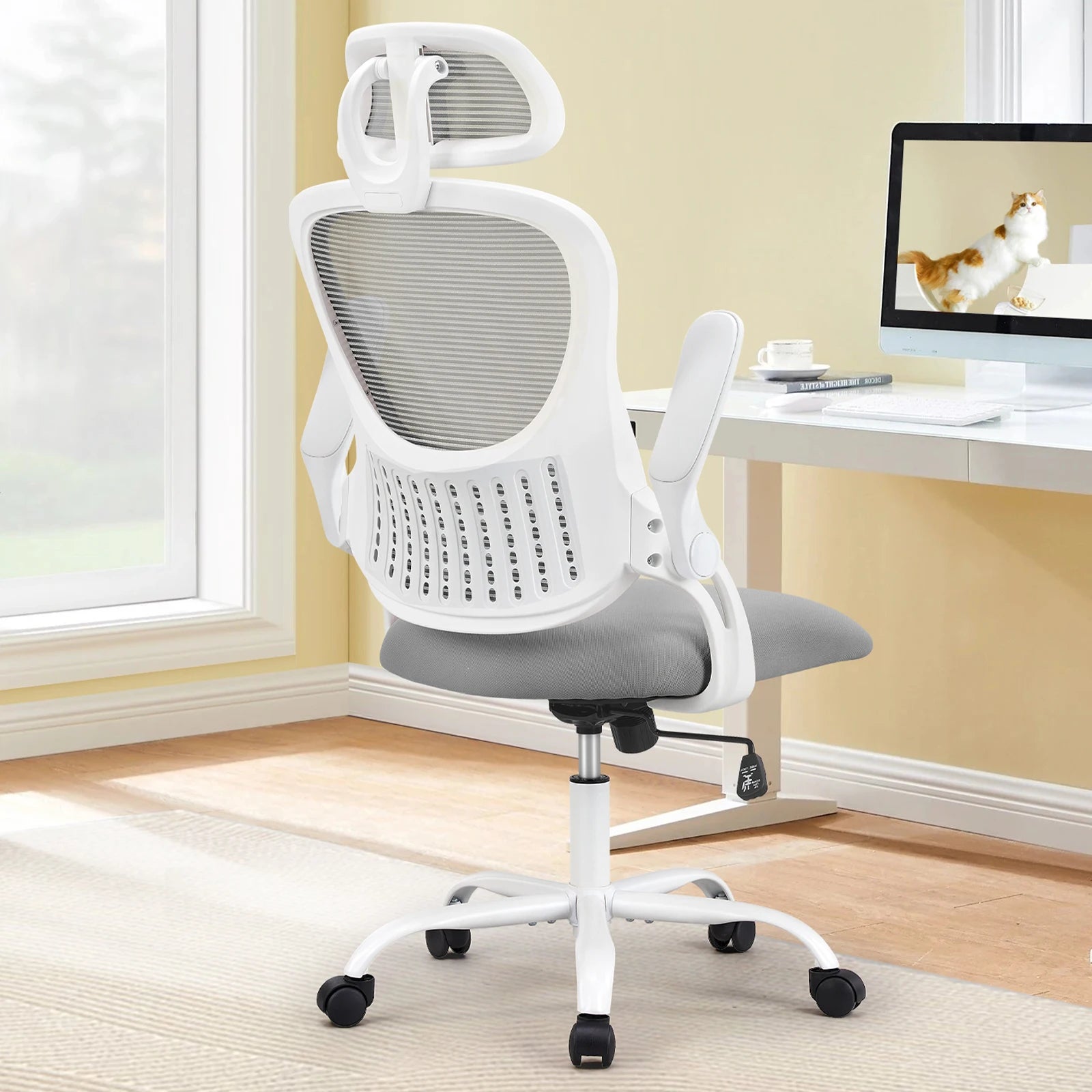 Desk Chair |Adjustable Headrests| Comfortable Lumbar Support