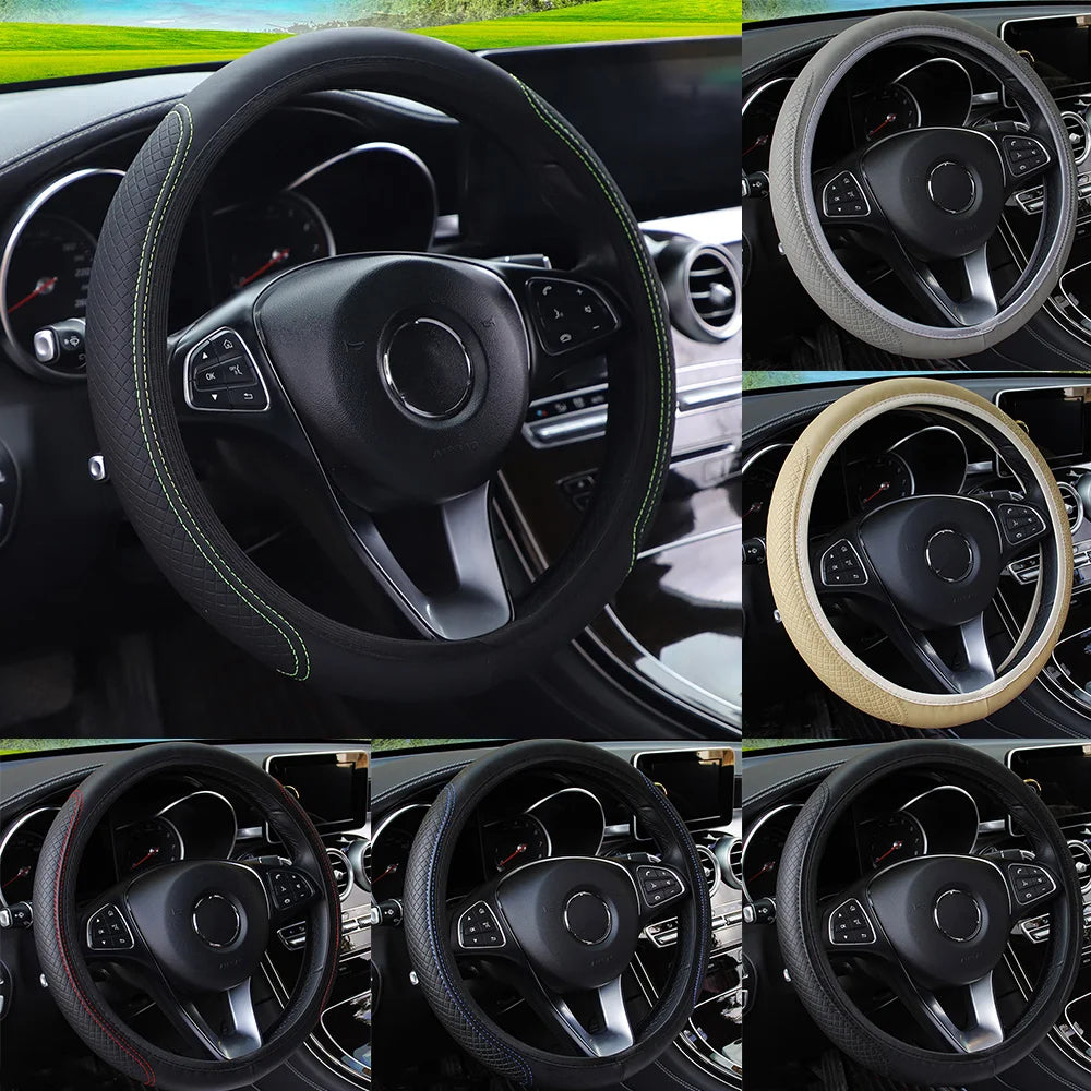 Universal Car Steering Wheel Cover (37-38cm Diameter)