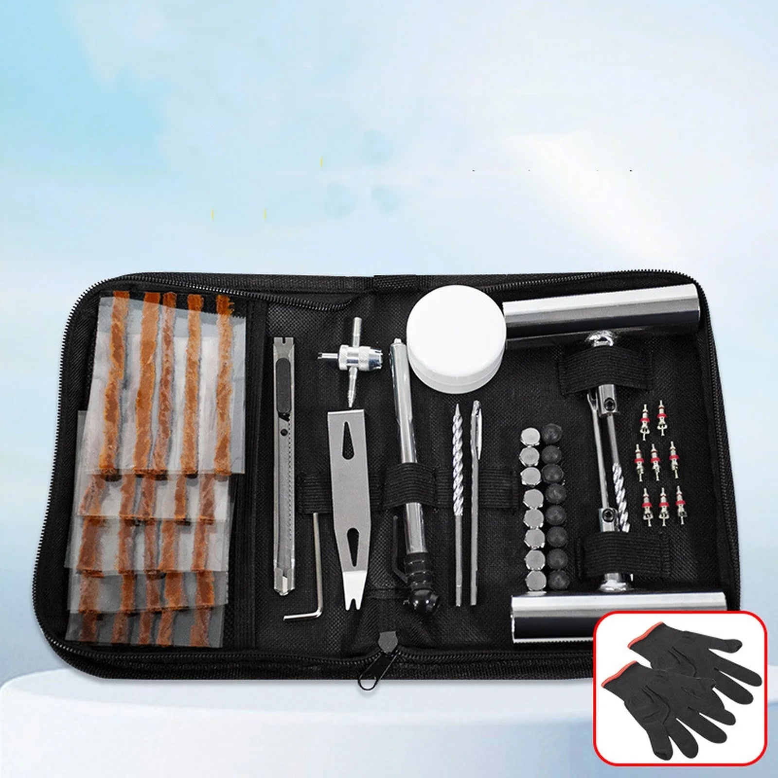 Practical Car Repair Tool Bag- Heavy Duty Universal Emergency Car Maintenance Tool Set