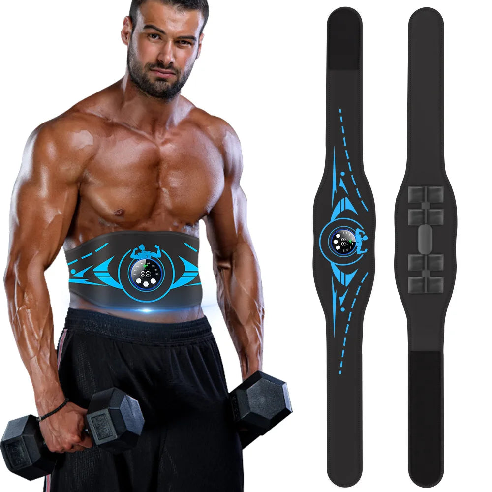 Abdominal Toning Belt| EMS Muscle Stimulator Toner| ABS USB Body Slimming Shaping Body Massager