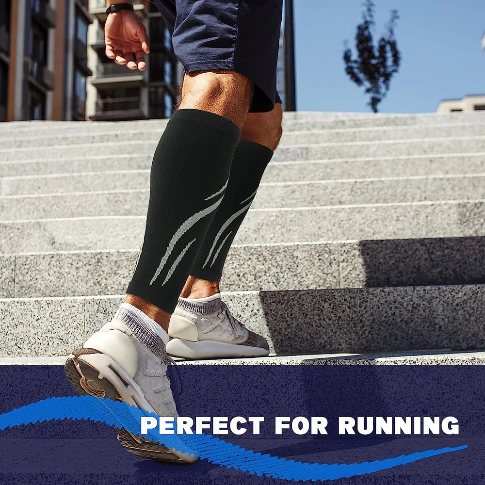 Calf Compression Sleeve Men & Women -20-30mmHg Shin Splint Compression Sleeve Recover Varicose Veins,Torn Calf,Pain Relief