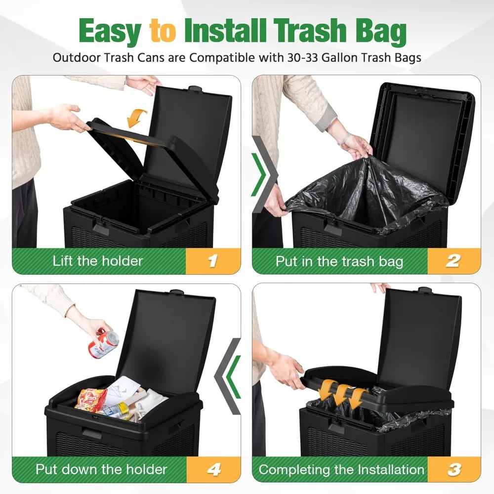 30 Gallon Outdoor Trash Can