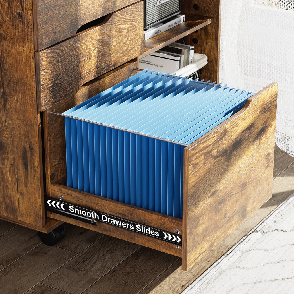 Corner Table Cabinet with 3 Drawers