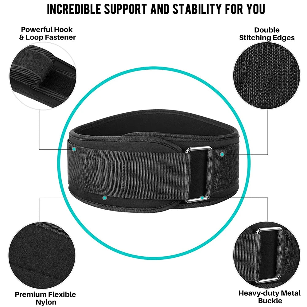 Men Waist Support Belt Adjustable Back Support for Deep Squat Dumbbell Weight Barbell Fitness Lifting Sports Training Belt