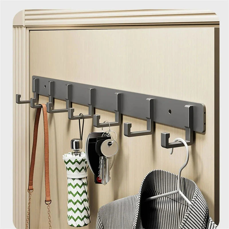 Metal Hooks Holder (Aluminum Key) Coat Clothes Door Holder Rack Hook| Wall Mounted Hanger