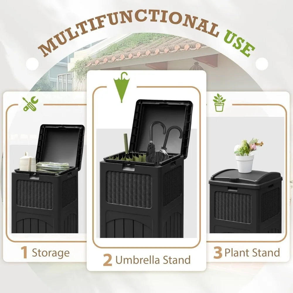 2 Pack 35 Gallon Outdoor Trash Can