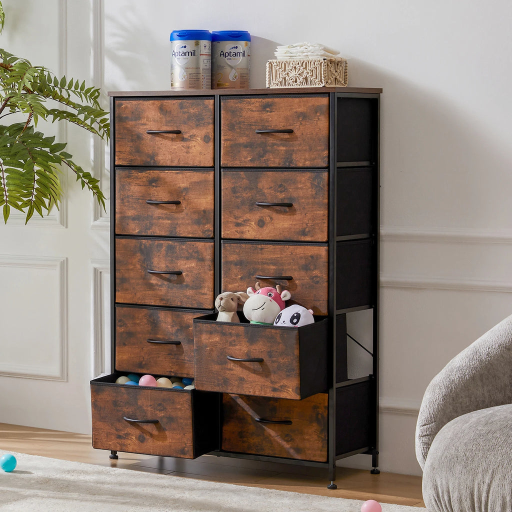 Wardrobe Steel Frame Dresser (with 10 Drawers)