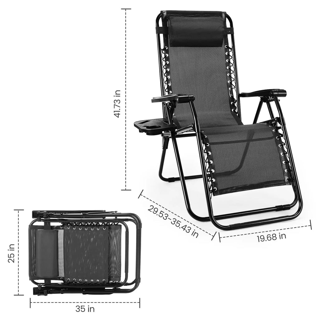 Portable Lounge Chair with cup holder (set or single)