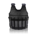 Fitness Weighted Vest with 12 Pouches for Sand or Steel Plates, Made of Durable Oxford Fabric, for Weight Loss and Exercise
