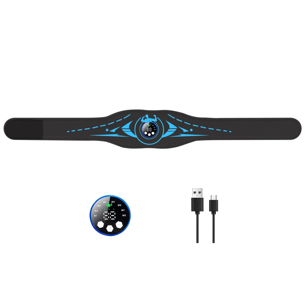 Abdominal Toning Belt| EMS Muscle Stimulator Toner| ABS USB Body Slimming Shaping Body Massager
