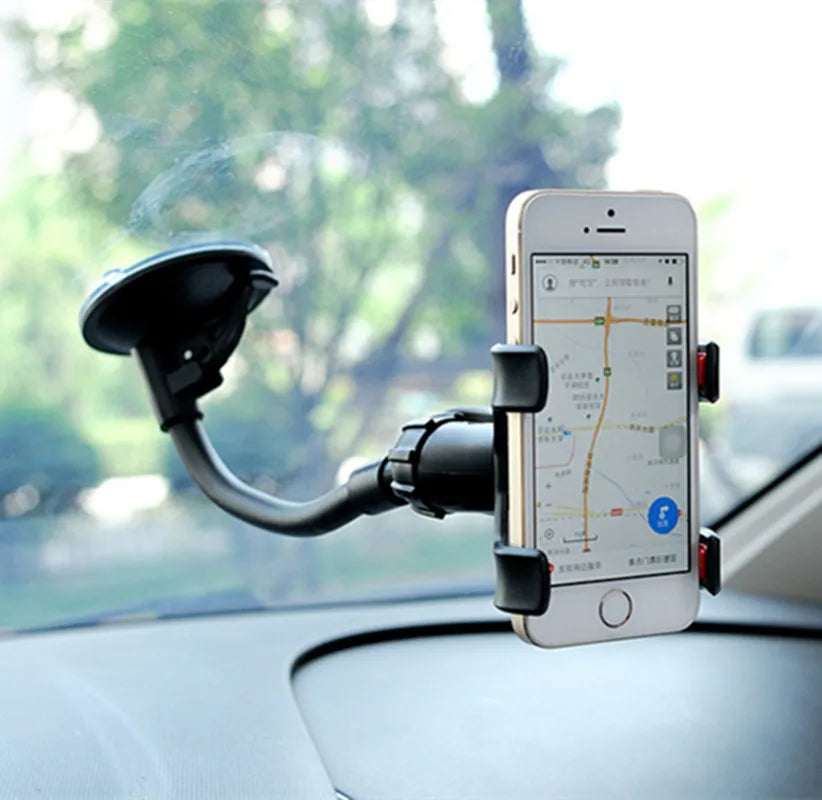 Car Phone Holder| Universal 360 Degree Flexible Dashboard Windshield GPS Mount