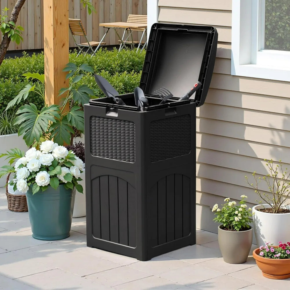 2 Pack 35 Gallon Outdoor Trash Can