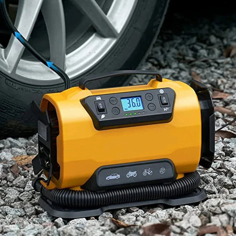 Air Compressor Portable Dual Power 110V-230V AC/DC| Air Car Compressor Inflator Pump Tire Inflator for Car Boat Bicycle Mattress