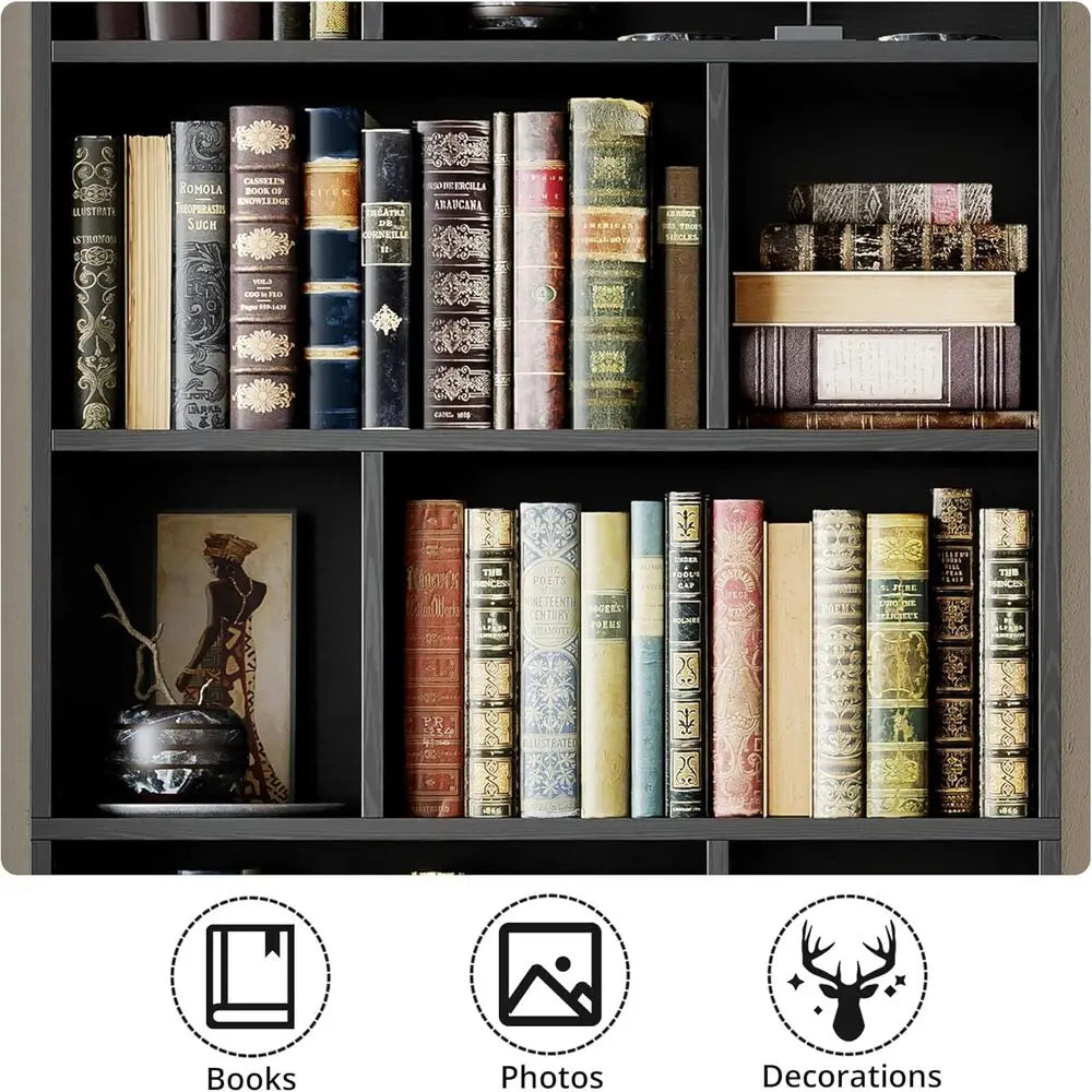 Tall Bookshelf with Storage