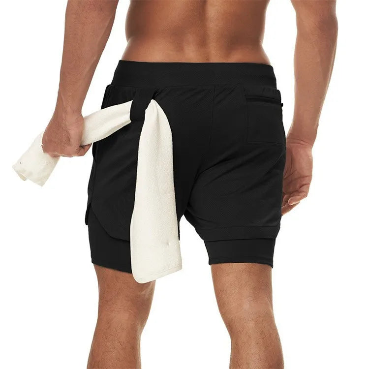Men Gym Sports Shorts 2 In 1