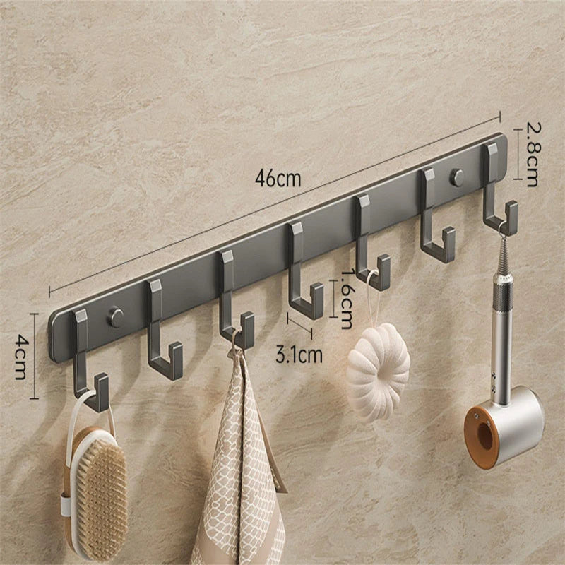 Metal Hooks Holder (Aluminum Key) Coat Clothes Door Holder Rack Hook| Wall Mounted Hanger