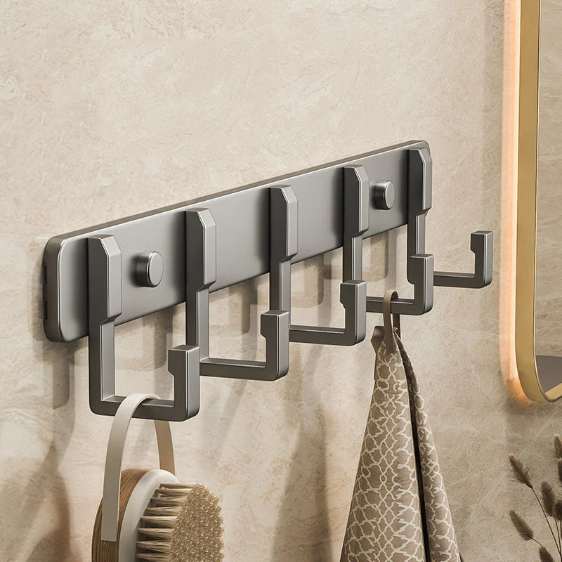 Metal Hooks Holder (Aluminum Key) Coat Clothes Door Holder Rack Hook| Wall Mounted Hanger