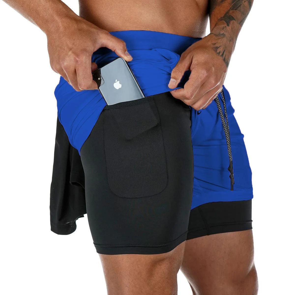 Men Gym Sports Shorts 2 In 1
