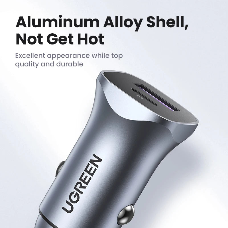 UGREEN Car Charger| Type C Fast USB Charger