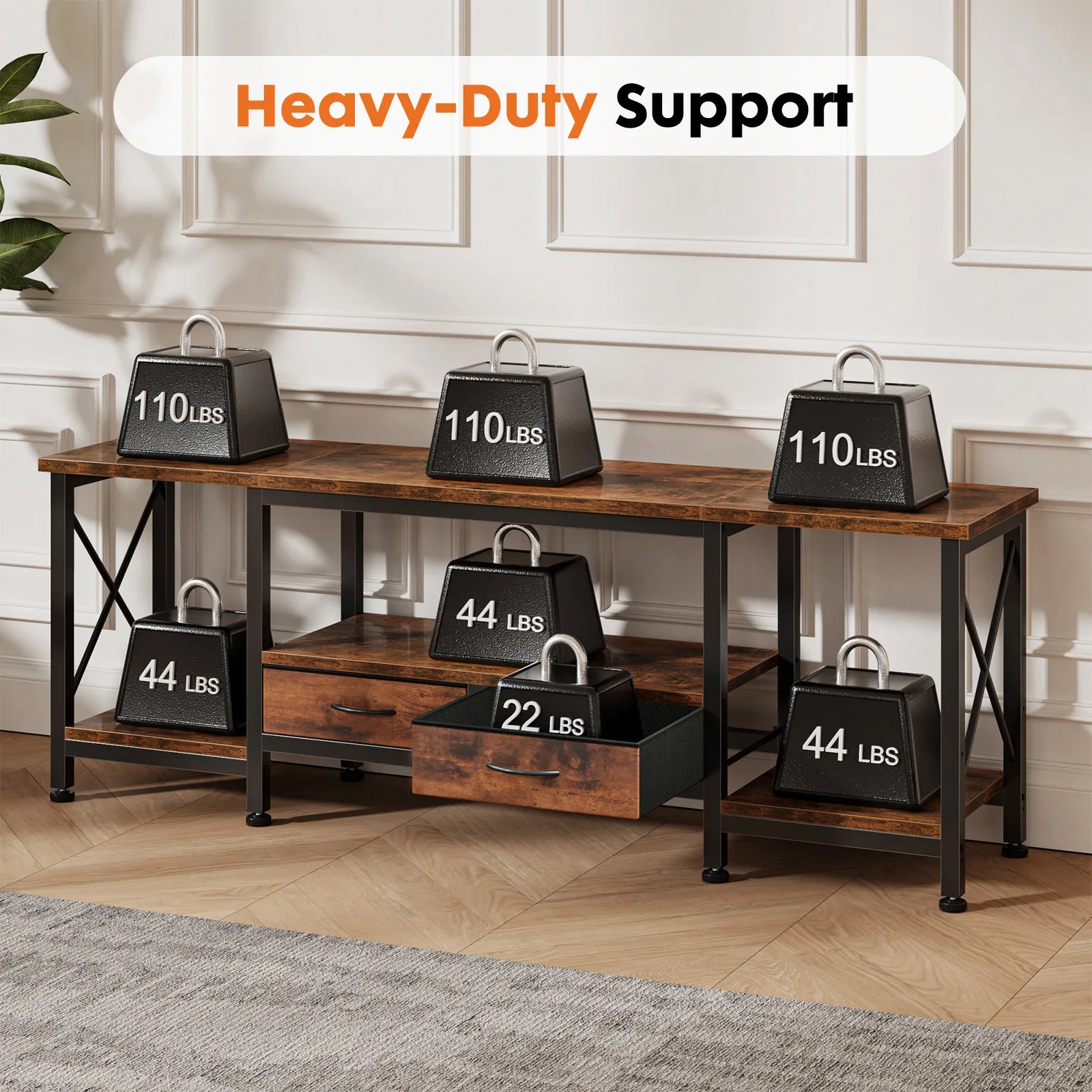 Wooden TV Stand (with Drawers)