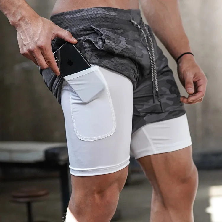 Men Gym Sports Shorts 2 In 1