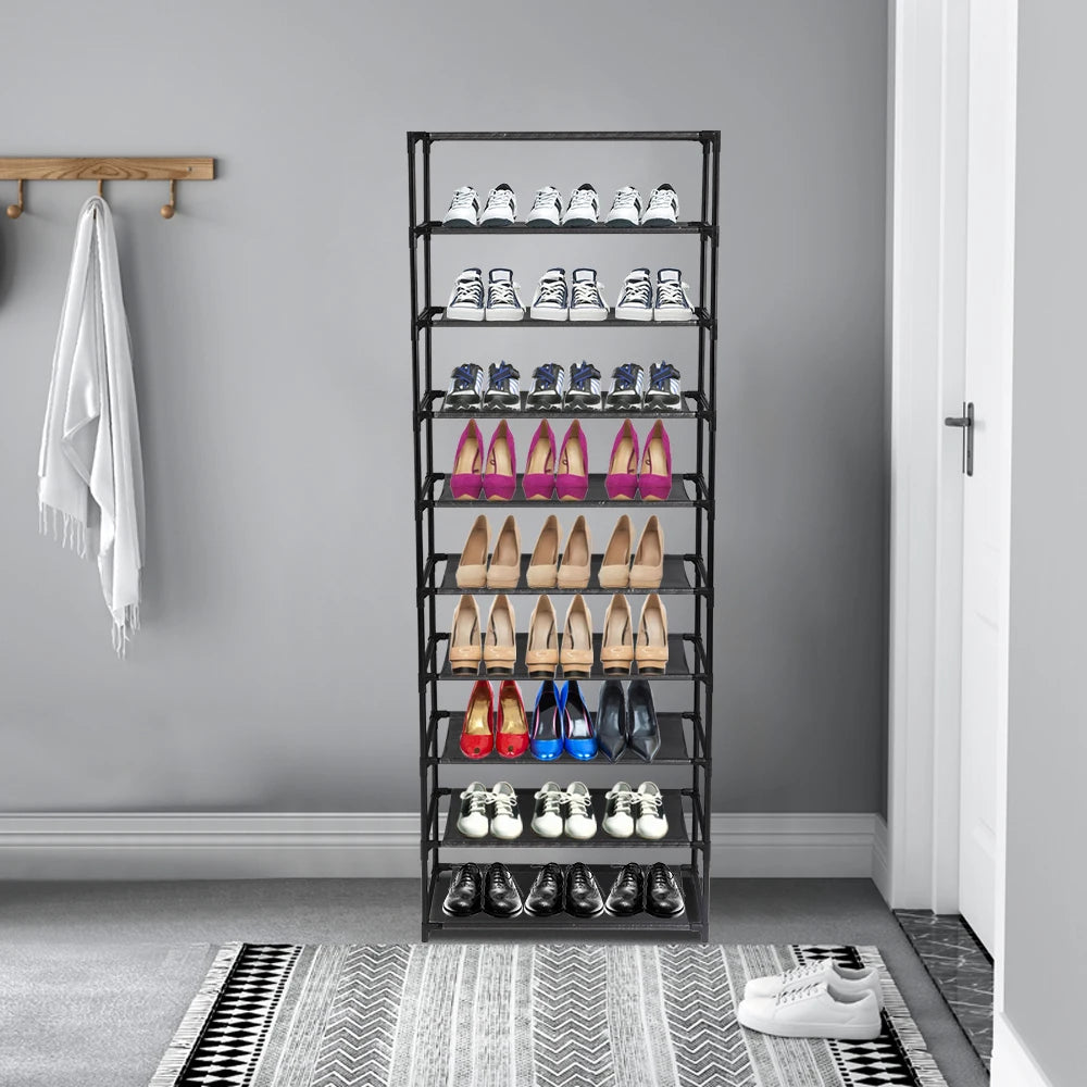 10 Tier Stackable Shoe Rack Storage Shelves
