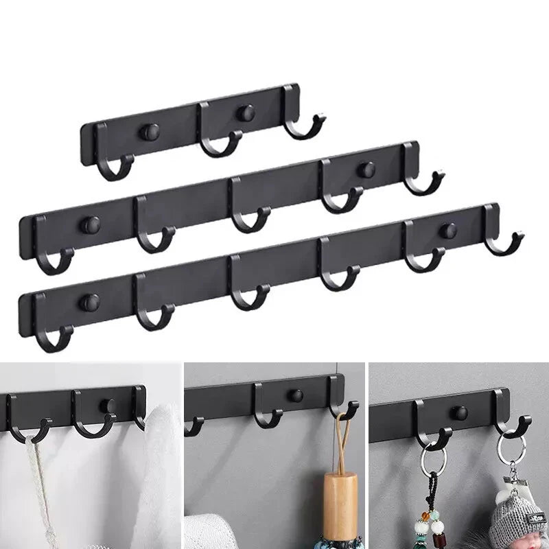 Metal Hooks Holder (Aluminum Key) Coat Clothes Door Holder Rack Hook| Wall Mounted Hanger