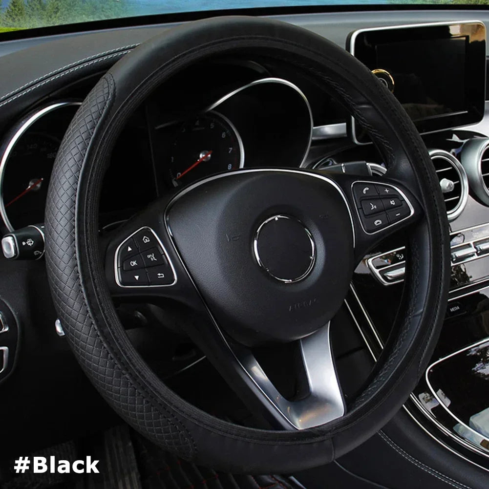 Universal Car Steering Wheel Cover (37-38cm Diameter)